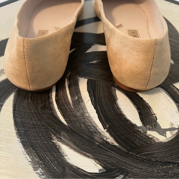 •ZARA• beige and black faux suede pointed cap toe SIZE 36• US 6 - Picture 7 of 13